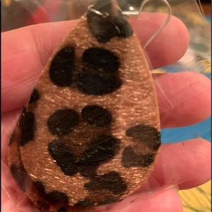 Animal cheetah print earrings